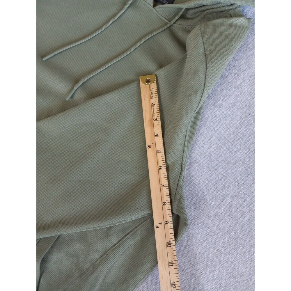 Russell Men Medium 38-40 Fleece‎ Hoody Drawstring Sweater Military Green Jacket - Picture 5 of 12